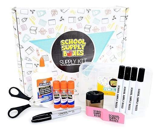 School Supply Boxes Artistic Essentials Back to School Bundle | 1 Box - 99 Pieces per Box Back to School Essentials | Includes Markers, Coloring Products, Water Colors, Pencils, Paper, & More