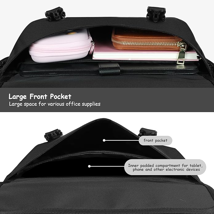 Zipper Binder 3 Ring, 500 Sheets Capacity, 2 Inch Binder with Shoulder Strap Fits for 14 Inch Laptop School and Office