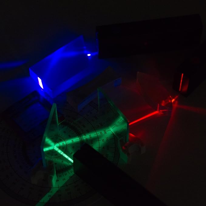 Light Blox - LED Color Mixing Educational Kit for Grades 2-8 (Red Green Blue 3-Pack) - Transforms into Ray Box - Reflection and Refraction Optics Experiments for Kids