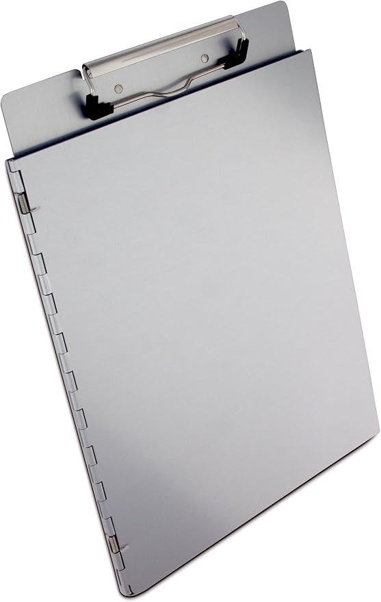 Saunders Recycled Aluminum Portfolio Clipboard – Letter Size File Holder with Privacy Cover. School Supplies