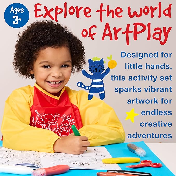 Faber-Castell Little Creatives ArtPlay Set: 15 Piece Toddler Art Set, Jumbo Crayons, Toddler Painting Set, and Kids Art Supplies, Easter Basket Supplies (Ages 3+)