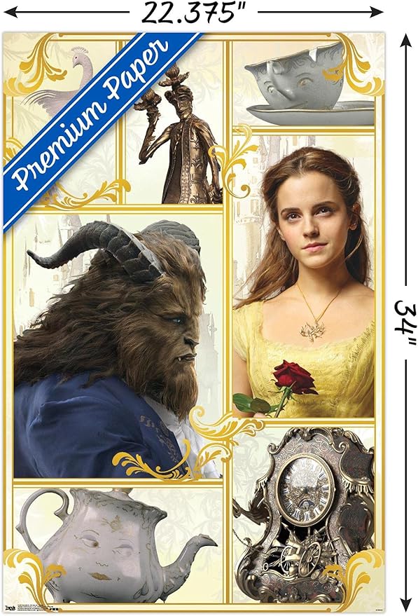 Trends International Disney Beauty And The Beast - Group Wall Poster, 22.375" x 34", Premium Unframed Version