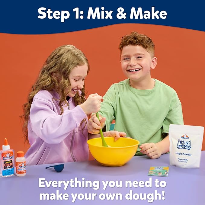 Elmer’s Stretch 'N Create Dough Kit, 3 Ways to Play, Snack Shack Kit, 9 Count - Perfect for Birthday Party Gift, School Classroom Activity, Kids Craft Summer Fun