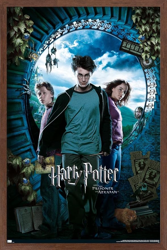 Trends International Harry Potter and the Prisoner of Azkaban - Sky One Sheet Wall Poster, 22.37" x 34.00", Mahogany Framed Version