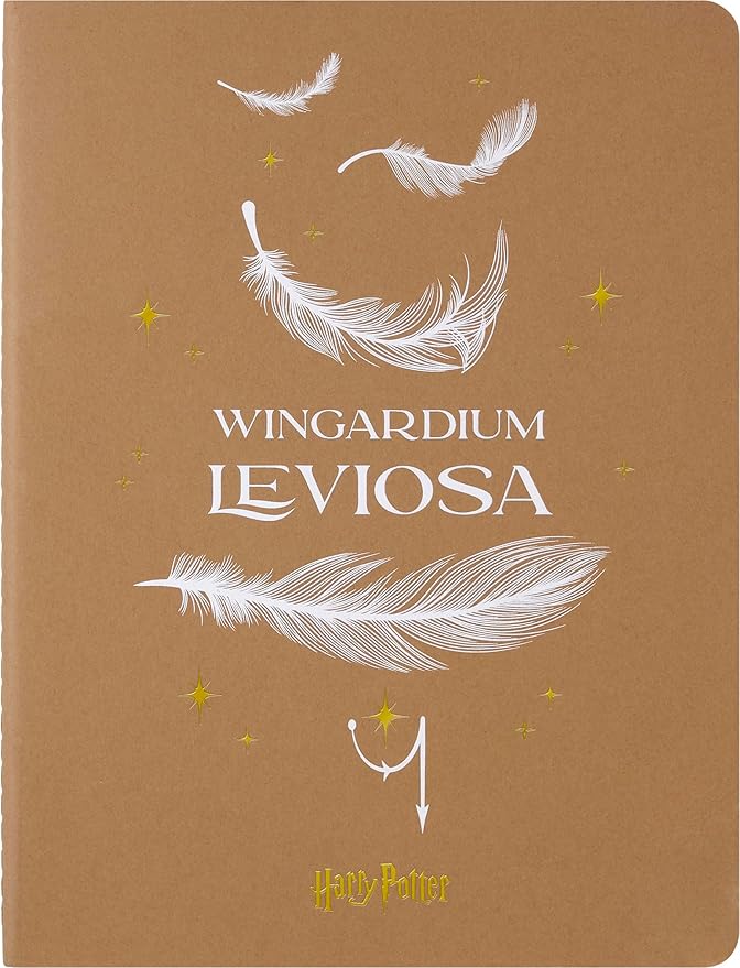 Moleskine Wizarding World Harry Potter Limited Edition Spells Collection, Wingardium Leviosa Cahier Journal, Soft Cover, XL (7.5" x 9.5"), Kraft Brown, 120 pages