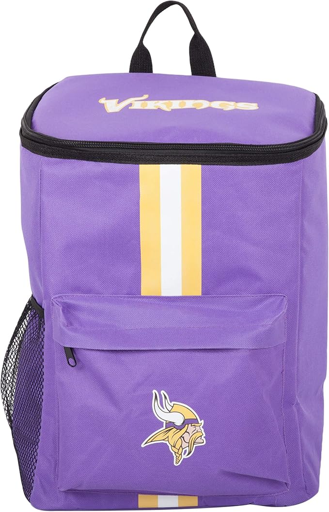 Cooler Backpack – Portable Soft Sided Ice Chest – Insulated Bag Holds 36 Cans - Football Gear – Show Your Team Spirit with Officially Licensed Fan Gear