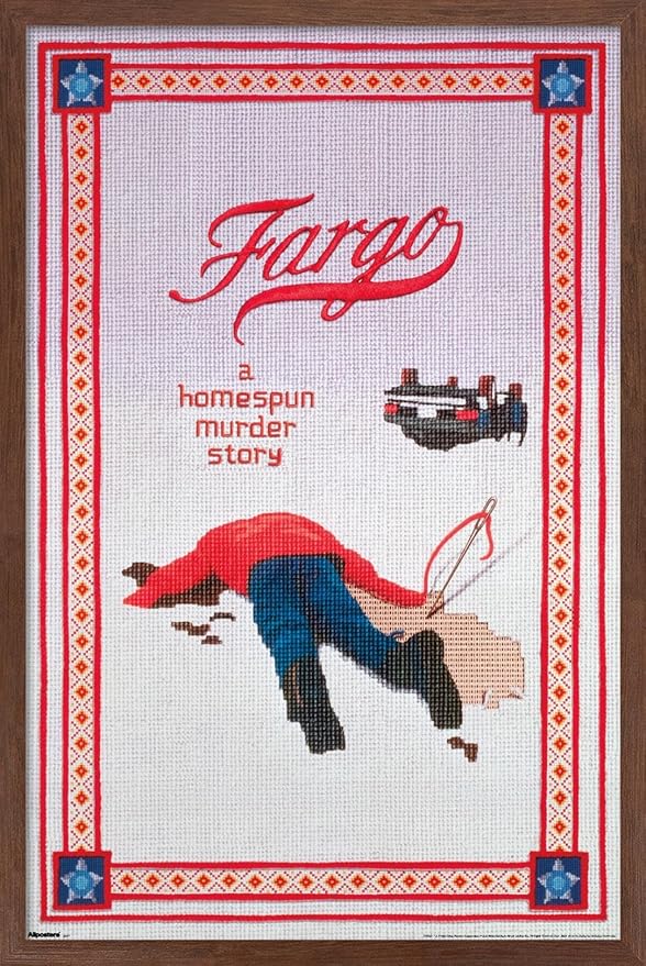 Fargo (1996) - One Sheet Wall Poster, 22.4L" x 14.7W", Mahogany Framed Version