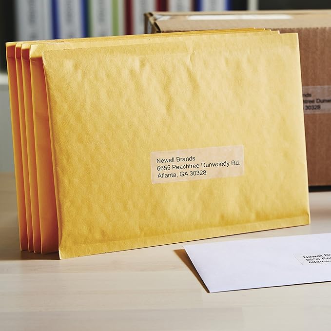 DYMO Authentic LW Clear Mailing Address Labels, DYMO Labels for LabelWriter Label Printers, 1-1/8" x 3-1/2", 1 Roll of 130
