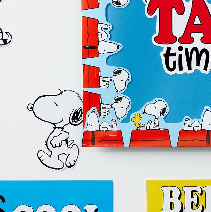 Eureka Peanuts Snoopy Paper Cut-Out Classroom Decorations for Teachers, 36 Pieces