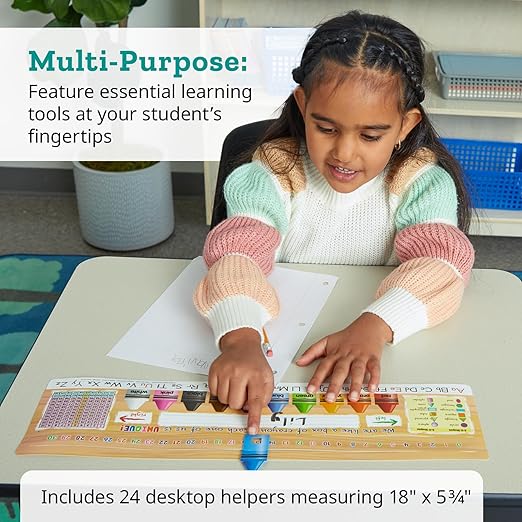 Really Good Stuff Deluxe Slide-to-Learn Counting Crayon Desktop Helpers- Set of 24