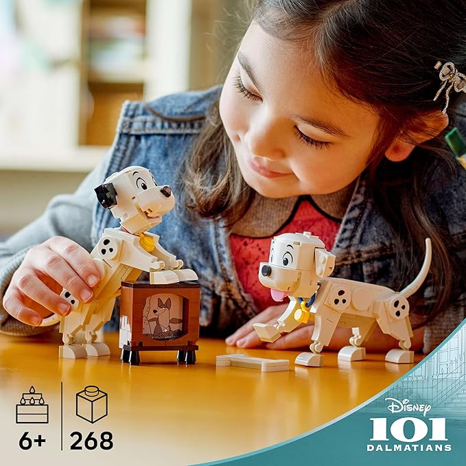 Lego 43271 Disney Lucky & Penny 101 Dalmatians Puppies Toy Birthday Present Blocks Educational Girls Boys Children 6 7 8 9 Year Old Animal Creature Mother Father