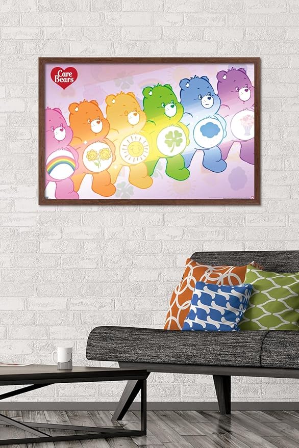Care Bears - Care Bear Stare Wall Poster, 34L" x 22.4W", Mahogany Framed Version