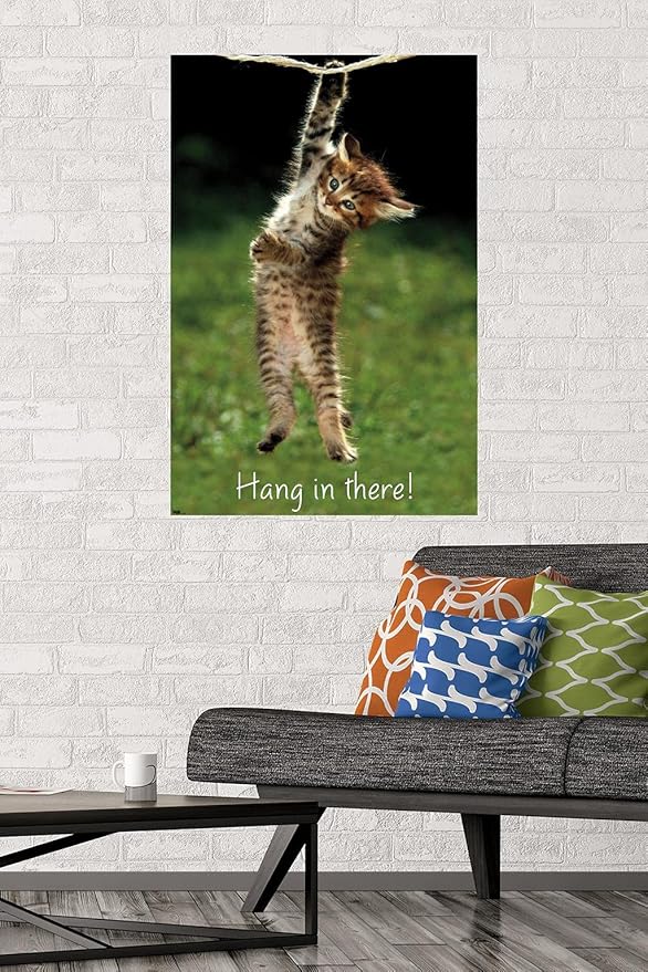 Trends International Kitten Hang In There Wall Poster 22.375" x 34" Bedroom