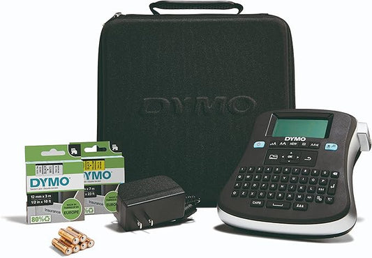 DYMO Label Maker 210D Label Maker, 2 Lines, 6 1/10w x 6 1/2d x 2 1/2h, 3" (1738976)