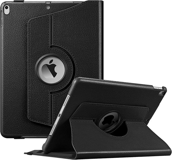 Fintie Rotating Case for iPad Air (3rd Gen) 10.5" 2019 / iPad Pro 10.5" 2017 with Built-in Pencil Holder - 360 Degree Rotating Stand Protective Cover, Auto Sleep/Wake (Black)