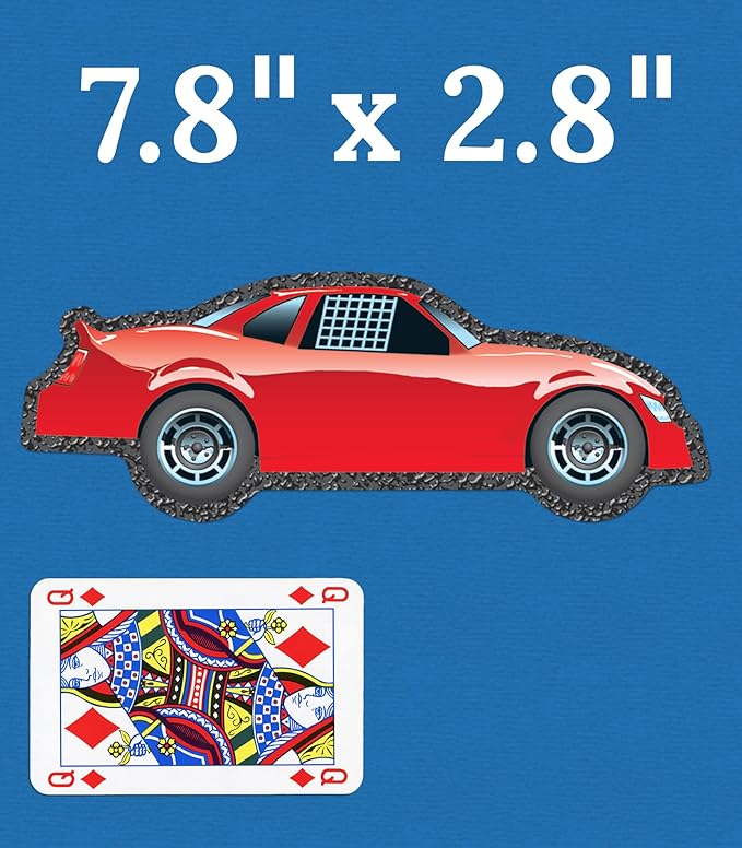 Carson Dellosa 36-Piece Race Car Cutouts, Colorful Cardstock Car Decor for Bulletin Board, Name Tags, Posterboard, NASCAR Themed Classroom, Party, and Locker Decorations