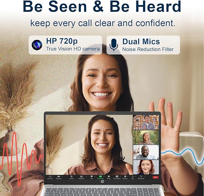 HP 15.6" FHD 1080p IPS Display Laptop | Intel i7-1255U 10-Core Processor | 16GB DDR4 RAM | 256GB PCIe SSD | Win 11 | WiFi 6 | 720P Camera with Privacy Camera Shutter | Thin Notebook for Work & Study