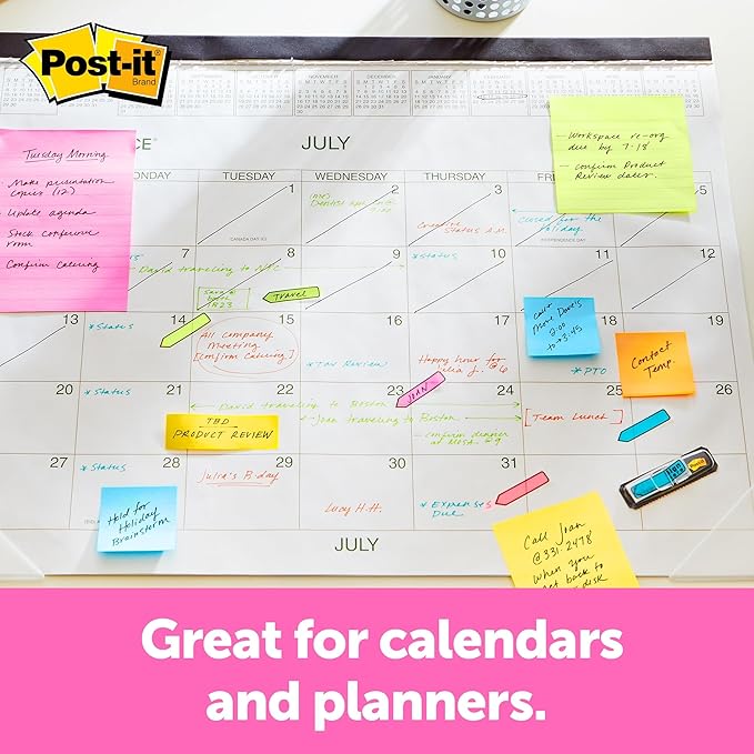 Post-it Flags Arrow 1/2" Page Flags, Eight Assorted Colors, 250/Pack (684VAD2)