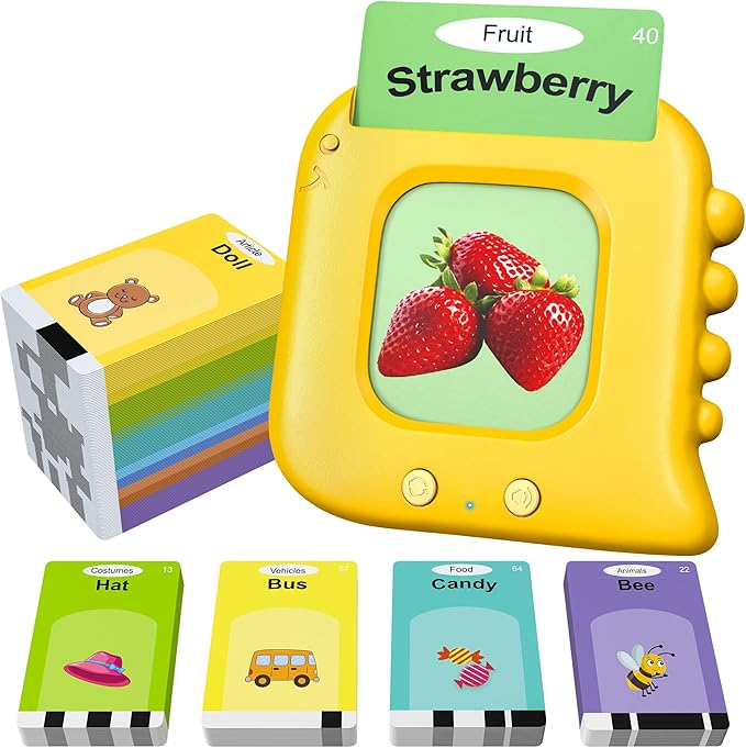Talking Flash Cards,Kids Toddler Flash Cards with 240 Sight Words,Montessori Toys,Autism Sensory Toys,Speech Therapy Toys,Learning Educational Toys Gifts for Age 1 2 3 4 5 Years Old Boys and Girls