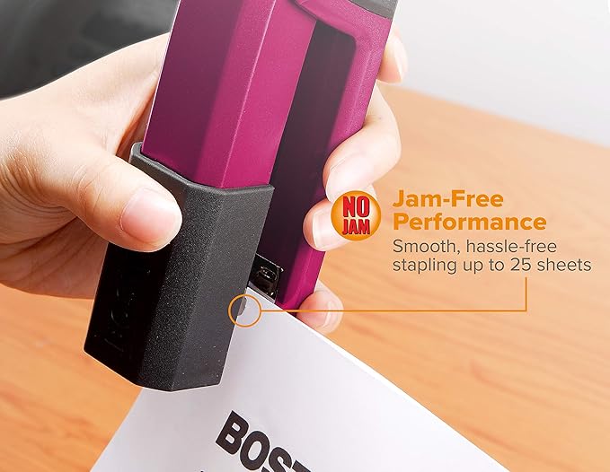 Bostitch Office Epic Metal 3 in 1 Stapler, 25 Sheet Capacity, Includes 210 Staples in Staple Storage Compartment & Integrated Remover,