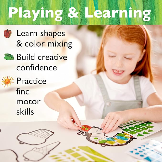 Creativity for Kids The Very Hungry Caterpillar: Sticker Suncatcher Kit - DIY Window Stickers for Toddlers from The World of Eric Carle, Preschool Arts and Crafts for Kids (Ages 3+)