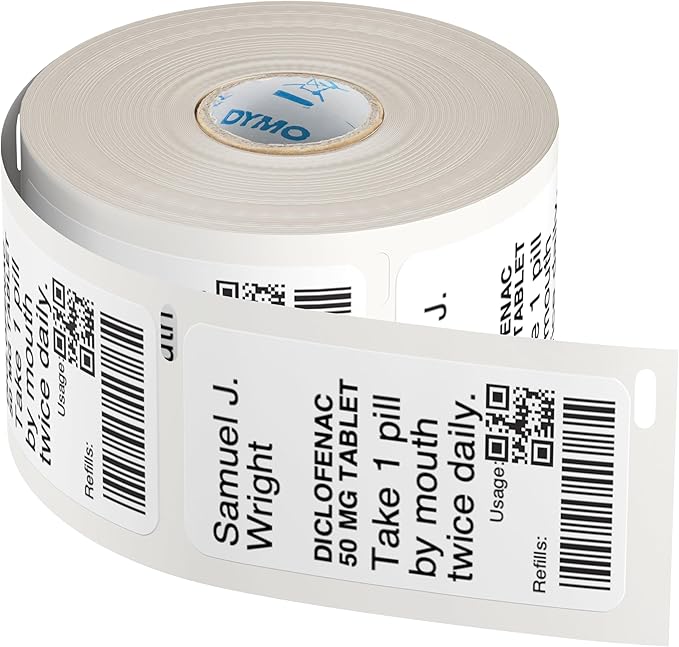DYMO Authentic LabelWriter Durable Laboratory Labels 25mm x 54mm 500 Self-Adhesive Labels High-Performance for LabelWriter Label Makers