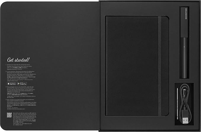 Moleskine Smart Writing Set Smart Notebook & New Smart Pen (2022) - Store Handwritten Notes Digitally, with Connected Notebook Notes App (Only Compatible Smart Notebooks)