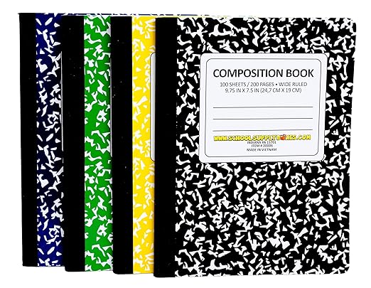 School Supply Boxes | Elementary Writing Bundle (1 Box) | Back to School Essentials Kit for Students & Teachers | Includes Wide-Ruled Filler Paper, Wide-Ruled Notebooks, 12 ct. Pens, & More