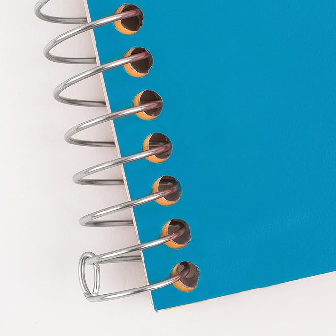 Five Star Small Spiral Notebook, 2 Subject, College Ruled Paper, 9-1/2" x 6", 100 Sheets, Teal Blue (06180AA4)