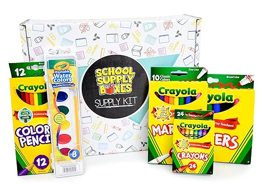 Artistic Essentials Back to School Bundle | Pallet (180 Boxes) - 99 Pieces per Box | School Supply Boxes - Back to School Essentials | Includes Coloring Products, Water Colors, Pencils, & More