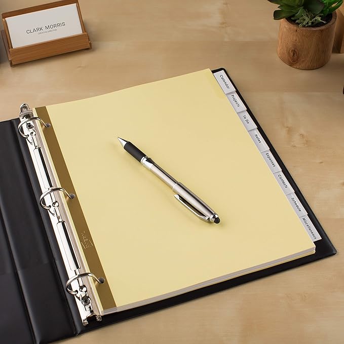 Avery 8-Tab Binder Dividers, Insertable Clear Big Tabs, 48 Packs (11112)