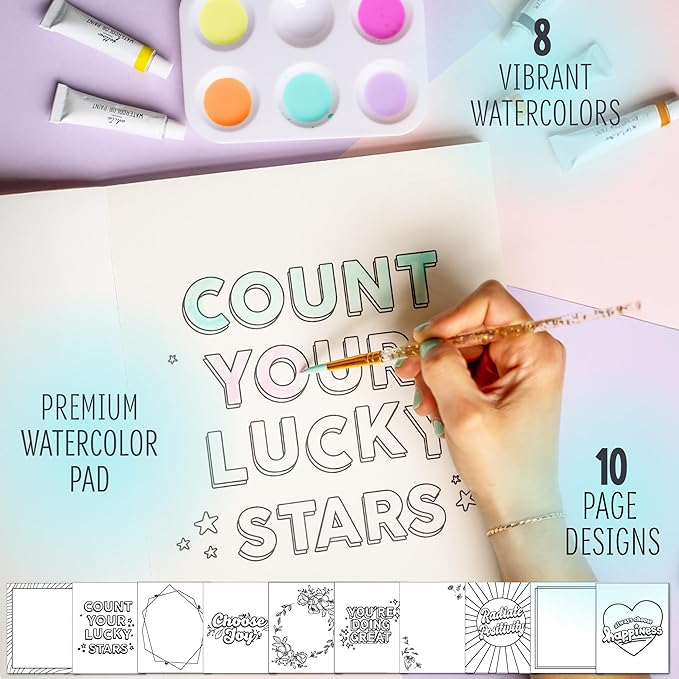 STMT D.I.Y. Artist Stationery Set, Art Journal Kit, Watercolor Kit, DIY Journaling Set for Girls Ages - 8+