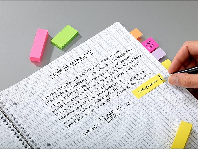 Post-it® Page Markers, 1/2-inch x 1-3/4 Inch, Ideal for Temporary Marking and Noting In Books, Assorted Ultra Colors, 500 per Pack