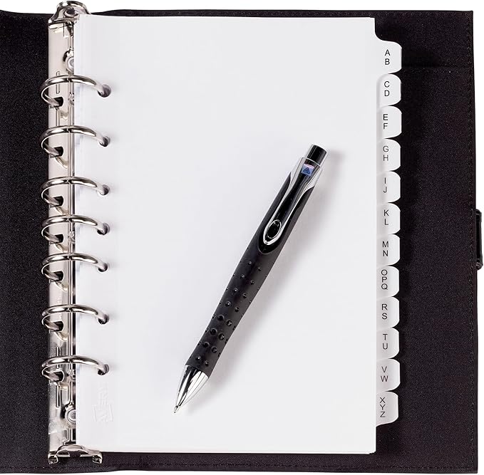 Avery A-Z Mini Dividers for 3 Ring Binders, 12 Tabs per Set, 8.5" x 5.5", Pre-Printed Tabs, 4 Binder Divider Sets, Great for Organizing Notes, Projects, Schedules, and More (43131)