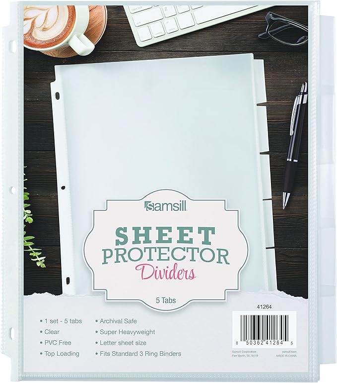 SAMSILL Tabbed Sheet Protector Family