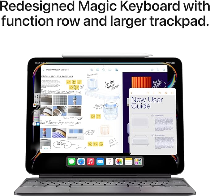 Apple iPad Magic Keyboard Case for iPad Pro 11-inch (M4 and M5), Great Typing Experience, Built-in Trackpad, Function Row, US English - White