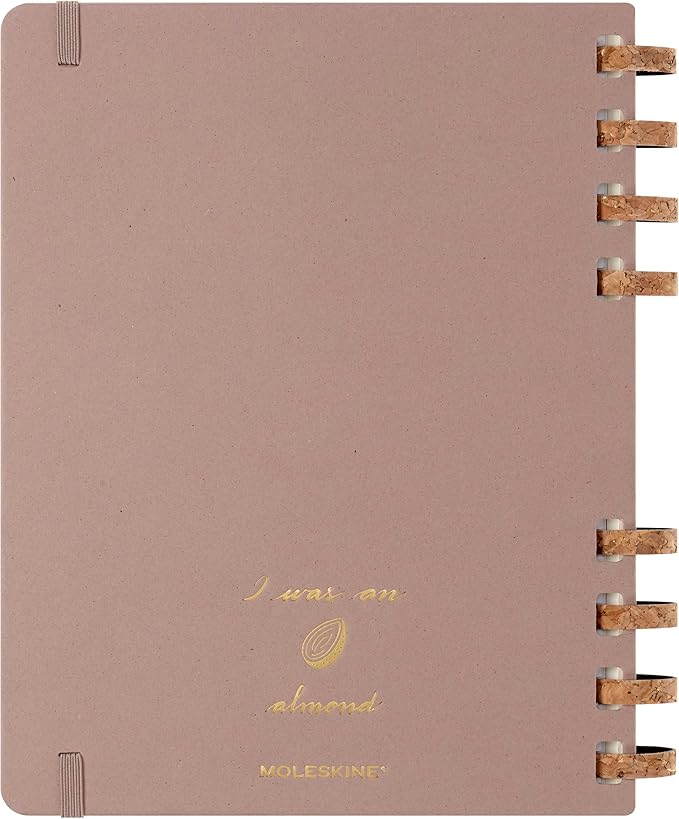 Moleskine 2024 Spiral Academic Planner, 12M, Extra Large, Crush Almond, Hard Cover (7.5 x 10)