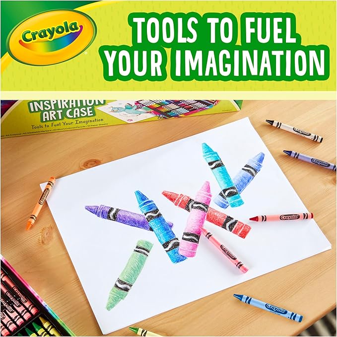 Crayola Inspiration Art Case Coloring Set - Tie-Dye (140ct), Essential Easter Basket Stuffers, Art Supplies Set For Kids, Travel Drawing Kit, Gift for Girls & Boys, Ages 5+ [Amazon Exclusive]