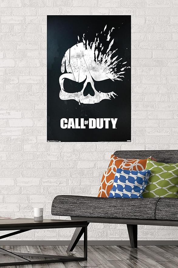 Trends International Call of Duty - Skull Wall Poster, 22.375" x 34", Premium Poster & Mount Bundle
