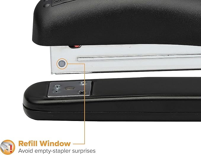 Bostitch Office Ergonomic 20 Sheet Desktop Stapler, Black, 2-Pack