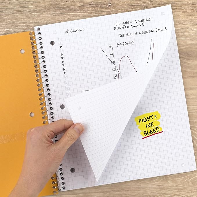 Five Star Spiral Notebook + Study App, 3 Subject, College Ruled Paper, 8-1/2" x 11", 150 Sheets, Fights Ink Bleed, Water Resistant Cover, Prom Pink (820003R)