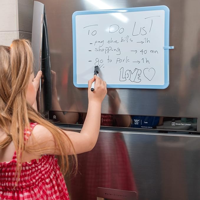 Mr. Pen- Dry Erase Board, 14” x 11” with a Black Dry Erase Marker, Small Mini White Board for Students