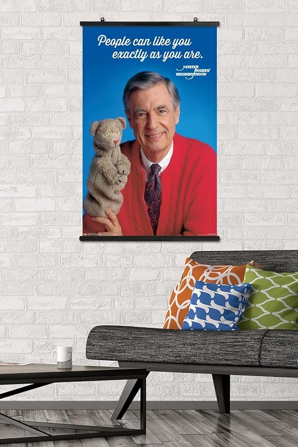 Trends International Mister Rogers - As You Are Wall Poster, 22.375" x 34", Premium Poster & Clip Bundle