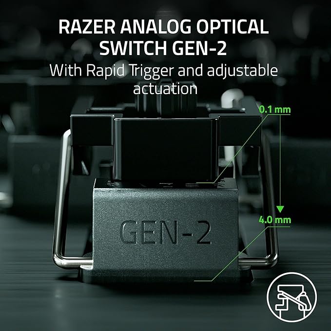 Razer Huntsman V3 Pro Mini 60% Esports Gaming Keyboard: Analog Optical Switches Snap Tap - Rapid Trigger - Adjustable Actuation - Dual-Purpose Mod Keys - Doubleshot PBT Keycaps - White
