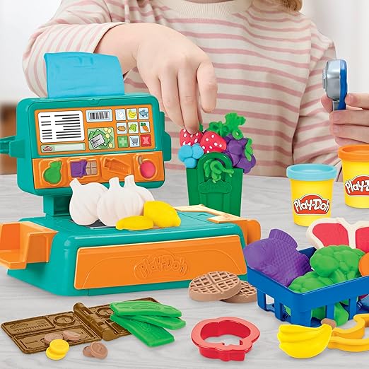 Play-Doh Cash Register Toy, 23 Play Food Accessories, Kids Arts & Crafts 3+ (Amazon Exclusive)