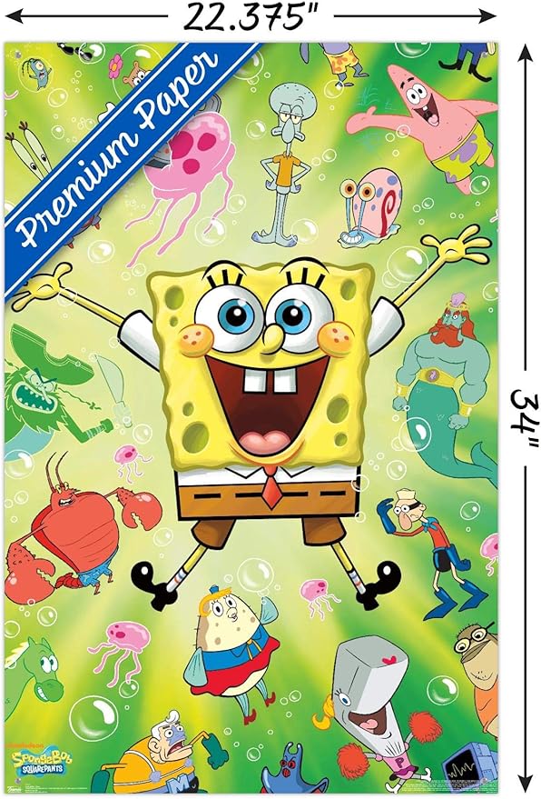 Trends International Spongebob - Burst Wall Poster with Push Pins