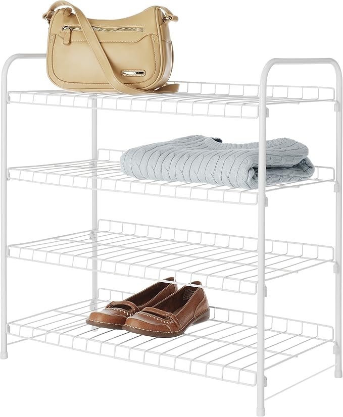 Whitmor Inc. 6023-4139-CB 4 Tier, White, Closet Shelf