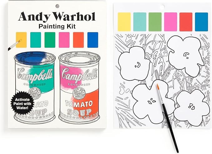 Mudpuppy Andy Warhol – Painting Kit with Illustrations of Pop Art Designs for Children Ages 5 and Up
