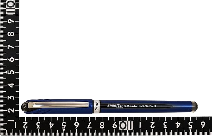 Pentel Energel Euro Ballpoint Pen, 0.35mm Needle Tip, Red Ink (BLN23-B)