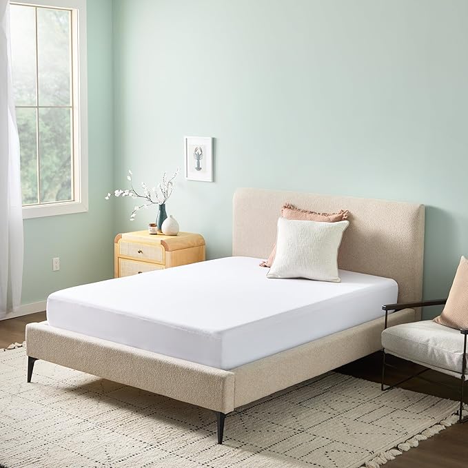Linenspa Mattress Protector Twin XL - Waterproof, Breathable, Deep Pocket Fitted Sheet Style